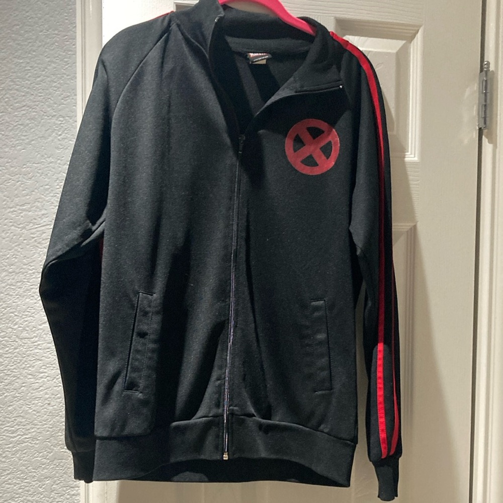 Black and Red Marvel Track Jacket